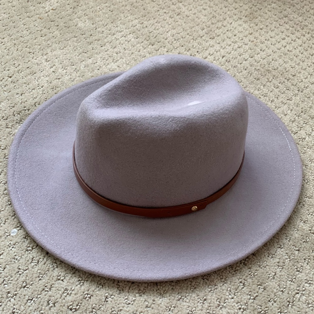 Free People Wylie Fedora- Grey/purple